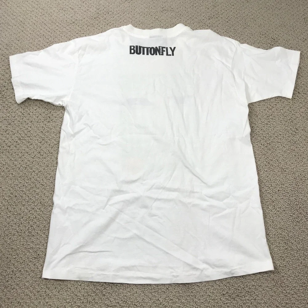 Vintage Levis SilverTab 501 Button Your Fly T-Shirt Mens Large White 90s USA